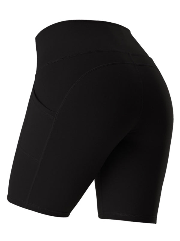 High Waist Hip Lifting Pocket Shorts