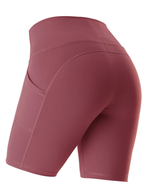High Waist Hip Lifting Pocket Shorts