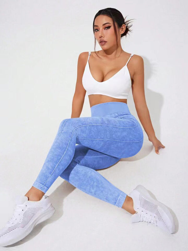 Frosted High Waist Peach Leggings