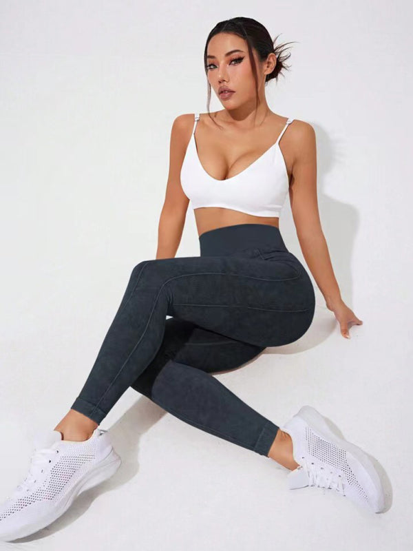 Frosted High Waist Peach Leggings