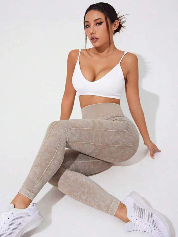 Frosted High Waist Peach Leggings